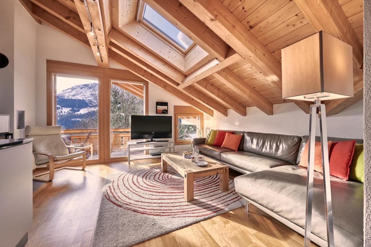 Chalet Bergfrieden Penthouse 벤겐 외부 사진