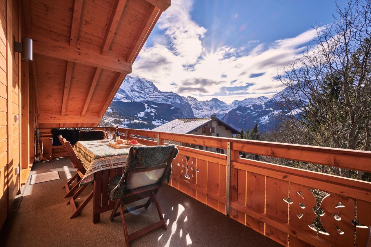 Chalet Bergfrieden Penthouse 벤겐 외부 사진