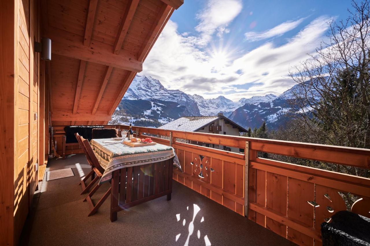 Chalet Bergfrieden Penthouse 벤겐 외부 사진